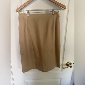 Tan Talbots skirt suit set